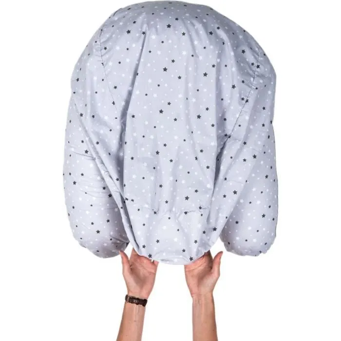 P'TIT LIT Charlotte pour coussin d'allaitement - Étoiles - Bleu-1