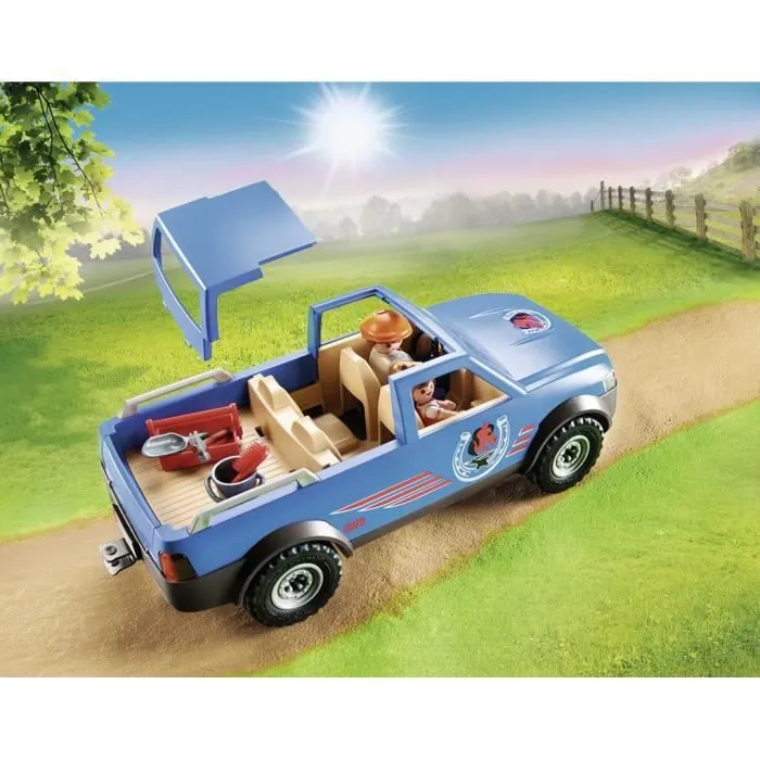 PLAYMOBIL - 70518 - Maréchal-ferrant et véhicule avec forge mobile et accessoires - Playmobil Country-5