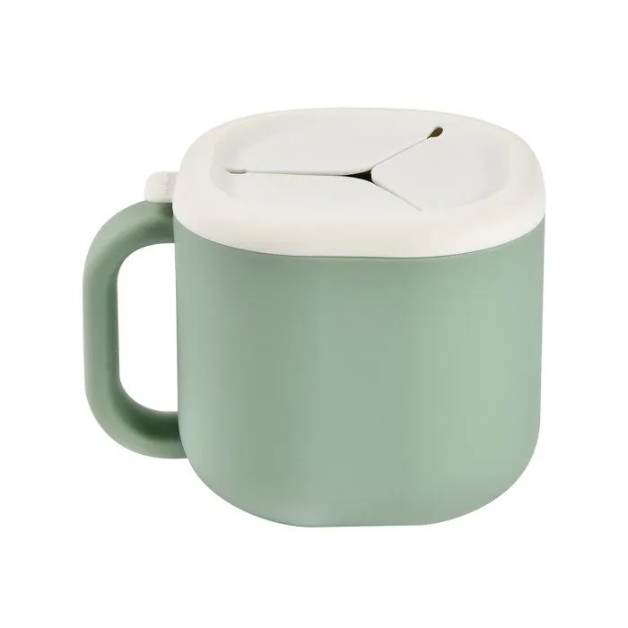 Tasse pick'n snack silicone Vert sauge-0