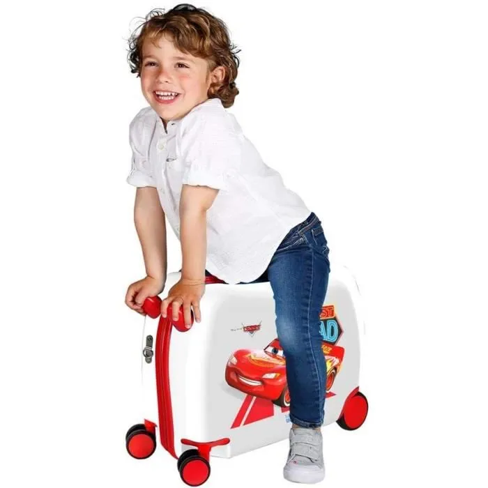 Disney Valise Enfant porteur, 2 roues multidirectionnelles Cars Good Mood - 4649863-1