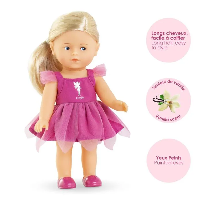 Coffret Mini Corolline - Corolle - Rosy Fée - Poupée en vinyle - Robe de fée - Ailes de papillon-0