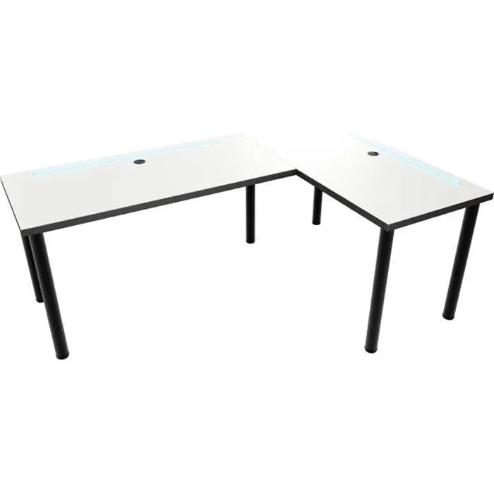 Bureau gaming blanc, bureau gamer, bureau d'ordinateur, bureau de jeu bureau-0