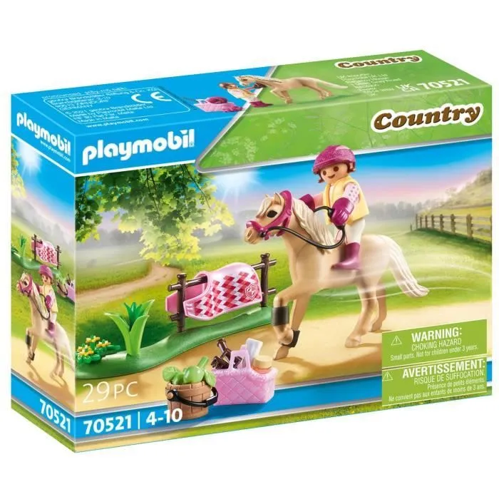 Country Cavalière avec poney beige-0