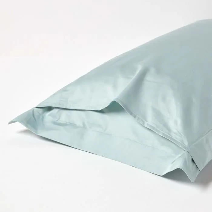 Taie d'oreiller - Coton Bio - 50 x 75 cm - 400 fils - Bleu givré - Rectangulaire-2