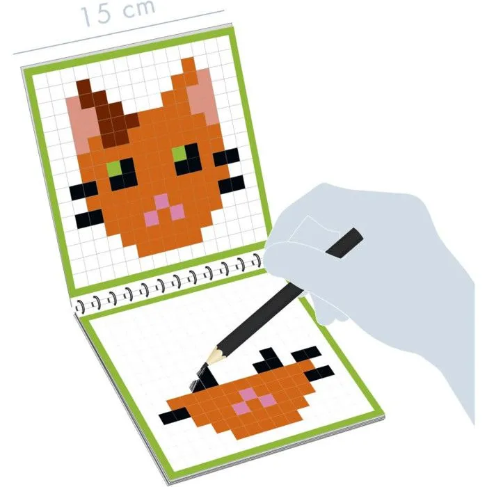 Carnet de coloriage "Graffy Pixel" - Animaux familiers - 24 feuilles-3
