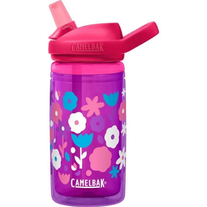 Gourde isolée - CamelBak - Eddy+ Kids - 400 ml - Tritan sans BPA - Violet/rose/multicolore-0