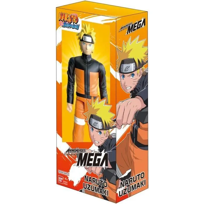 Grande Figurine articulée - BANDAI - Anime Heroes - Naruto Shippuden - Figurine Anime Heroes Mega 30 cm - Naruto Uzumaki-1