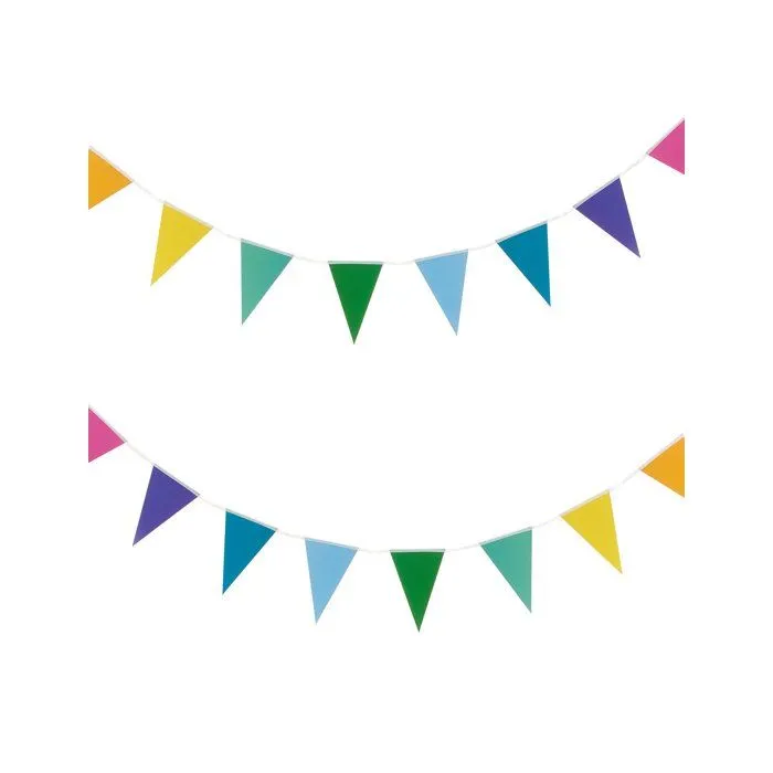Guirlande petits fanions multicolores 2 m-0