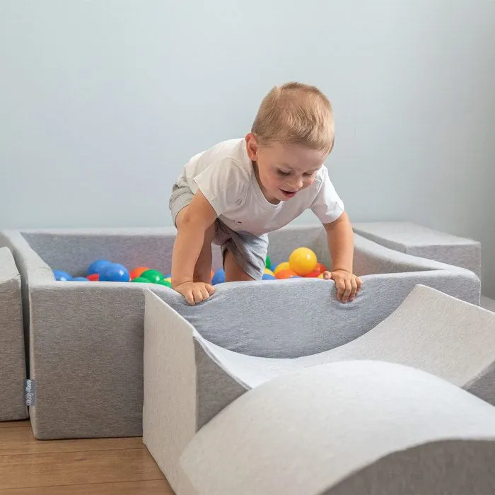 KiddyMoon Aire De Jeux Avec Piscine À Balles Gris 39-4