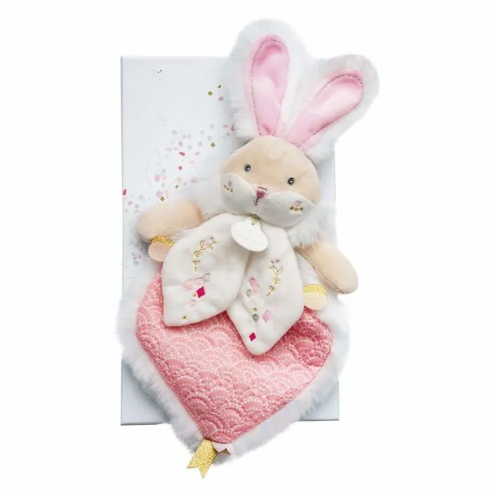 DOUDOU ET COMPAGNIE Lapin de sucre - Doudou Rose-2