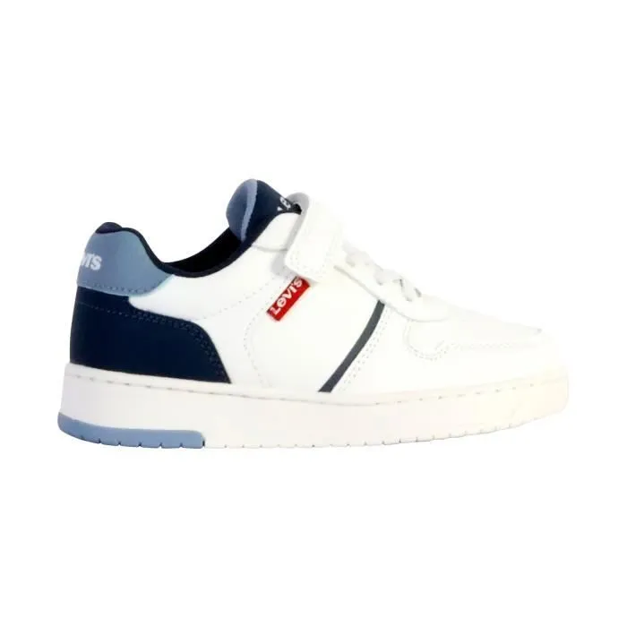 Basket Basse à Scratches Junior Levi's Kick Mid - Blanc/Vintage Indigo-1