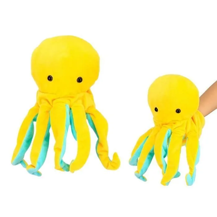 Peluche - Confort2Bebe - Pieuvre Jaune - 25 cm - Douce - Mixte - 3 ans et plus-0