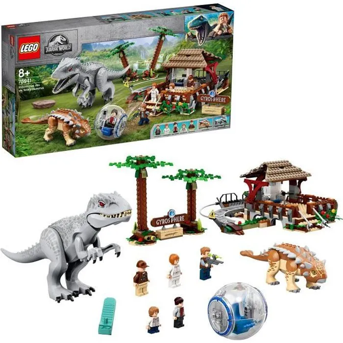 LEGO® Jurassic World 75941 L’Indominus Rex contre l’Ankylosaure, Figurine Dinosaure Jouet Fille et Garçon de 8 ans et plus-0