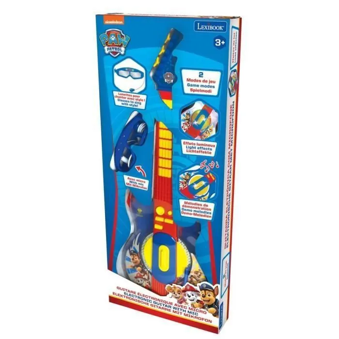 * Une super guitare électronique Pat patrouille et des lunettes avec micro pour découvrir la musique en s'amusant et avec style !-3