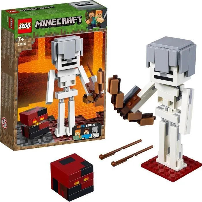 LEGO® Minecraft™ 21150 Bigfigurine Squelette avec un cube de magma-2
