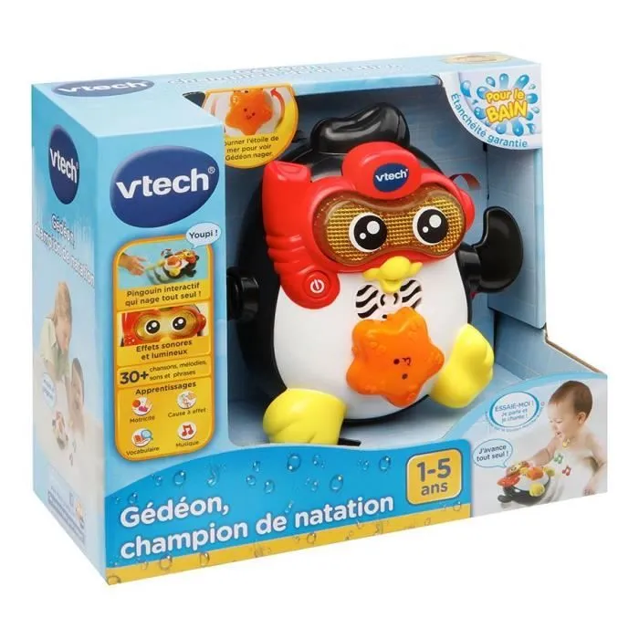 Jouet de Bain interactif VTECH BABY - Gédéon, Champion de Natation - Pingouin Nageur pour Bébé dès 1 an-3