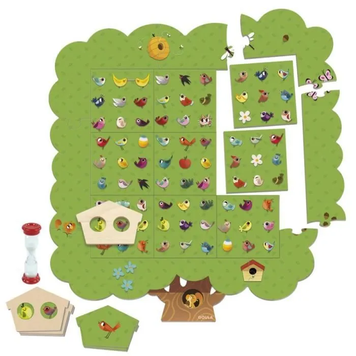 Jeu éducatif pour enfants - Goula - Birds Tree - Observation dès 3 ans - Multicolore - Jeu de plateau-2