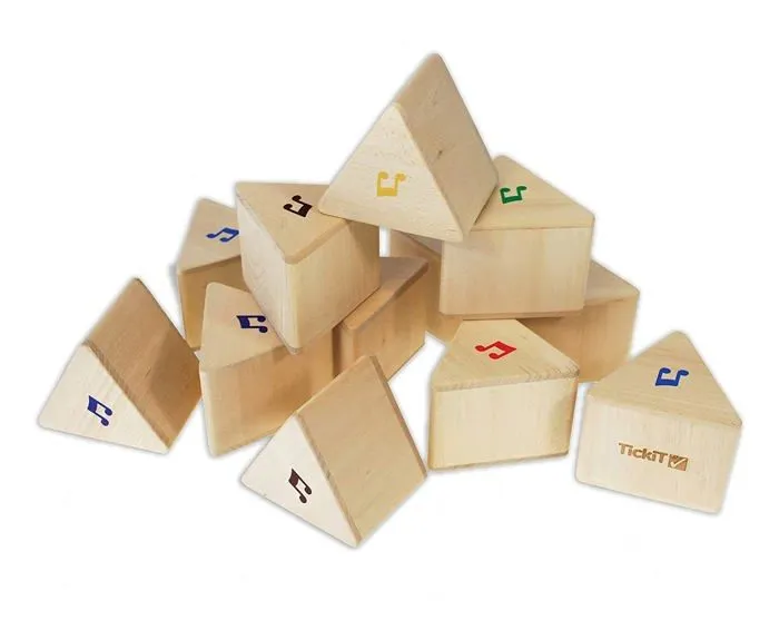 Set de 12 prismes en bois de jeu TICKIT - Jeu éducatif en bois - Mixte - A partir de 3 ans-1
