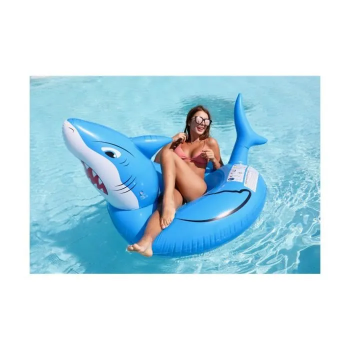 Bouée Gonflable Ronde - Air My Fun - Requin ø115cm - Piscine & Plage - Ultra Confort-3