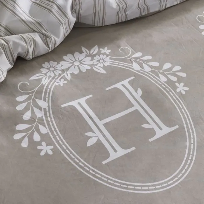 PARURE DE LIT TODAY - HOUSSE DE COUETTE 220X240 + 2 TAIES D OREILLER 63X63 - 100% COTON 57 fils - Berenice-2