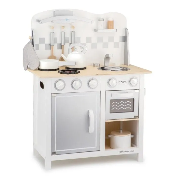 New Classic Toys - Kitchenette Bon Appétit blanche argent-1