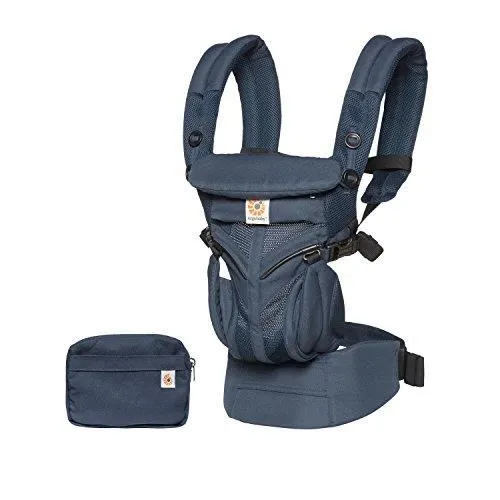 Ergobaby Porte-Bébé Ergonomique Omni 360 Tout-En-Un Multifonction Dorsale et Ventral Cool Air Mesh Midnight Blue --0