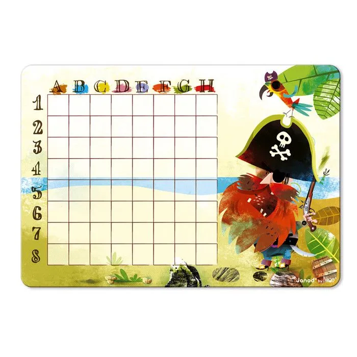 Jeu de société - JANOD - Bataille Navale Pirates - Dès 5 Ans - Rouge - Multicolore - 20 min - Intérieur-5