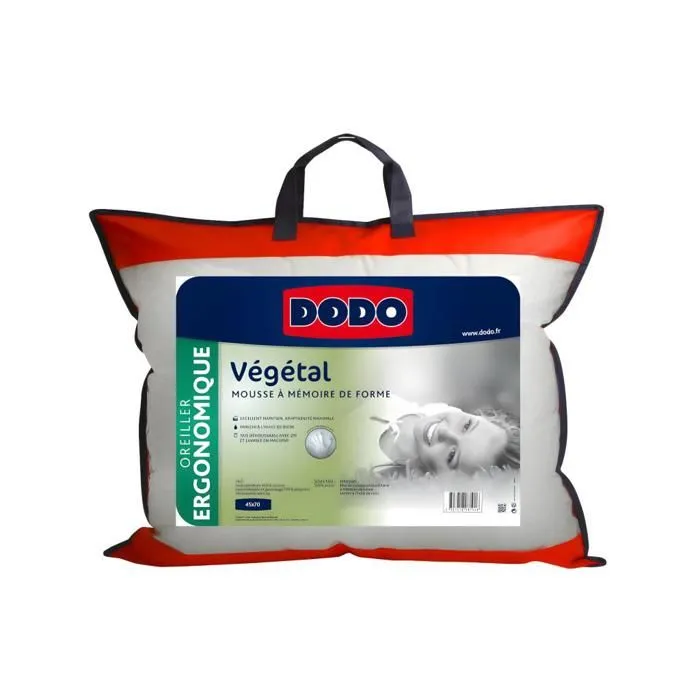 Oreiller - DODO - 45x70cm - Mémoire de forme - Aloe Vera - Huile de ricin naturel-2