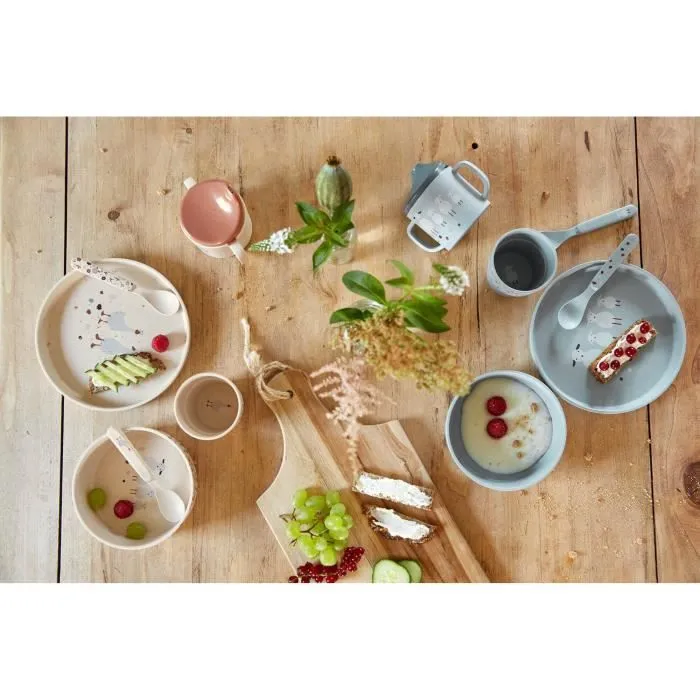 Coffret repas bébé Lässig Tiny Farmer mouton/oie - beige - polypropylène et cellulose - sans BPA-3