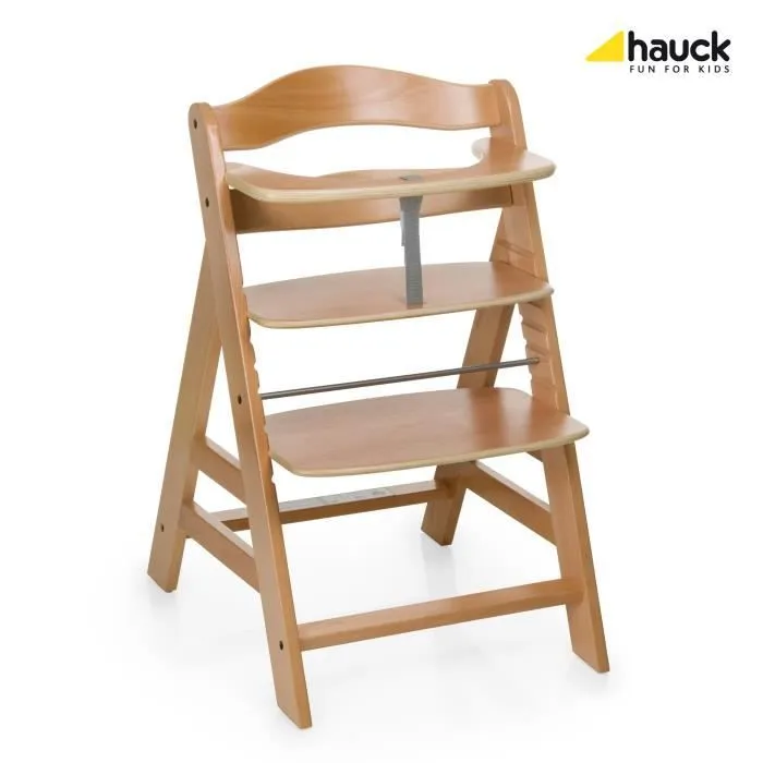 HAUCK Chaise Haute en Bois pour bébé Évolutive Alpha + / Natural-1