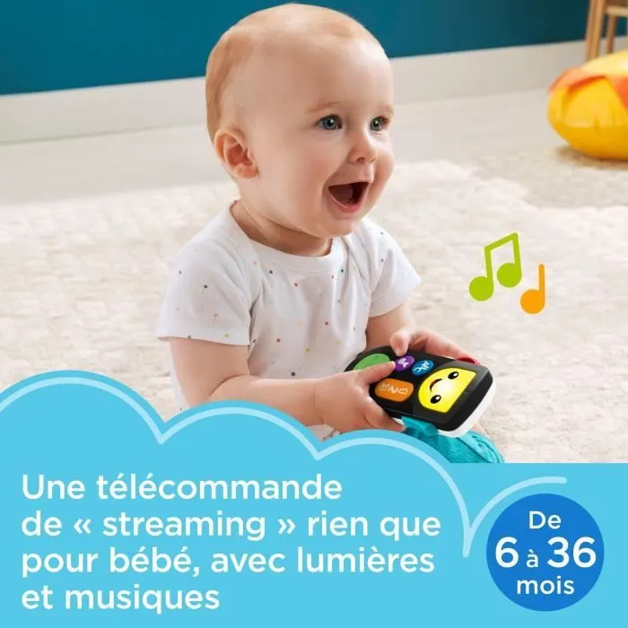 Fisher-Price - Ma première télécommande Rires et éveil - Eveil bébé - Dès 6 mois HGY48-4
