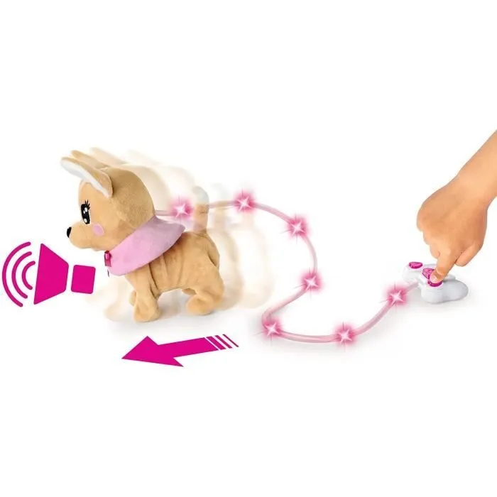 Peluche Chihuahua Chi Chi Love Loomy - 20 cm - Peluche filoguidée - Piles incluses-1