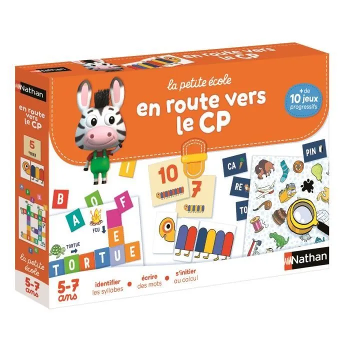 Coffret éducatif - NATHAN - La petite école - En route vers le CP ! - Jeux progressifs - Mixte-1