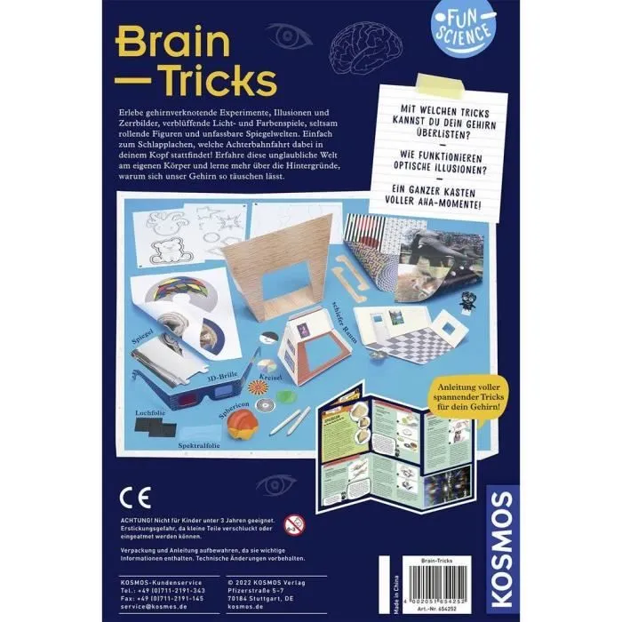 Coffret d'expérience Kosmos 654252 Fun Science Brain Tricks - Pour enfants à partir de 8 ans-0