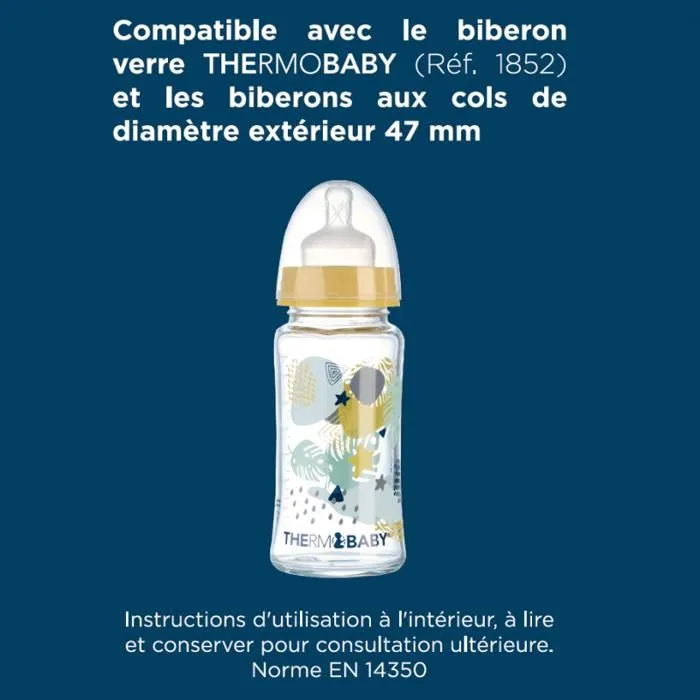 THERMOBABY 2 TETINES EN SILICONE POUR GROS BIBERONS-1