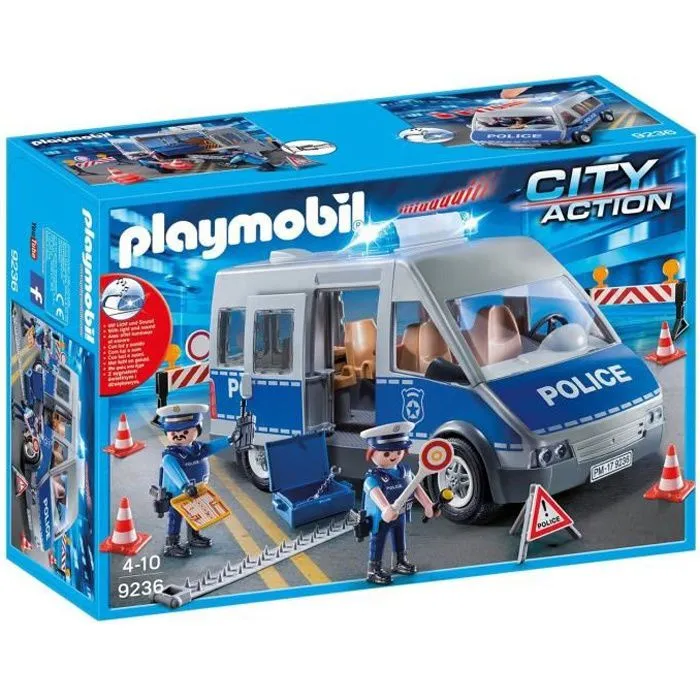 PLAYMOBIL 9236 - City Action - Fourgon de Police avec Matériel-0