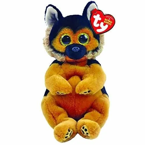 Peluche Ace le chien 15 cm - TY - Noir-Marron - TY40544 2009-0