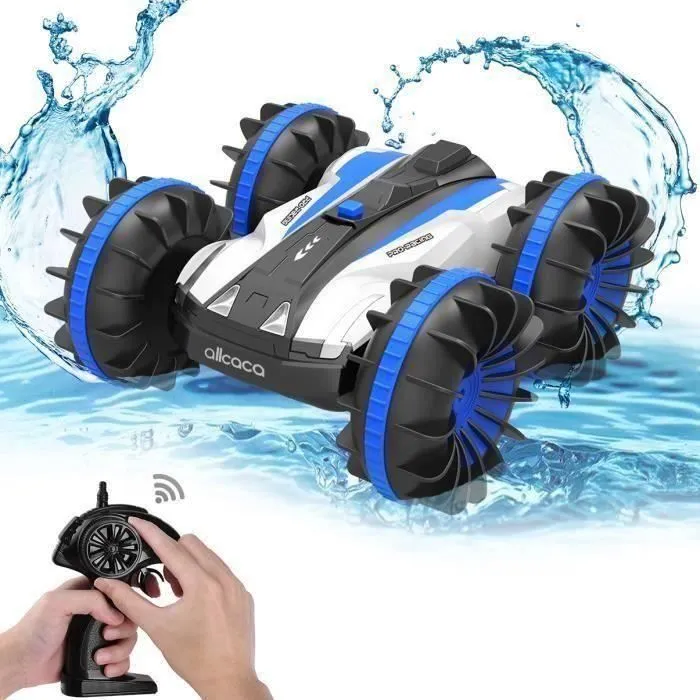 2.4G voiture télécommandée double face voiture hors route amphibie RC voiture de course-0