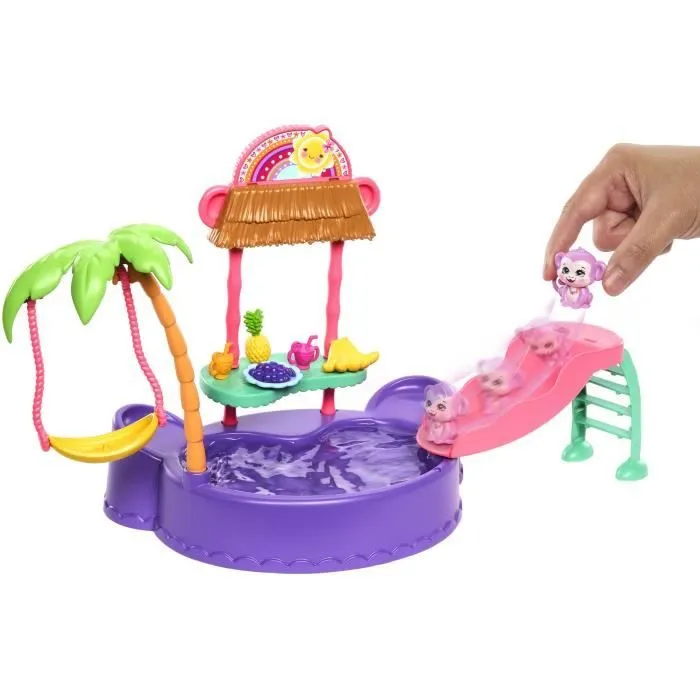 Enchantimals-Piscine singe-Coffret poupée et accessoires HTW73-3