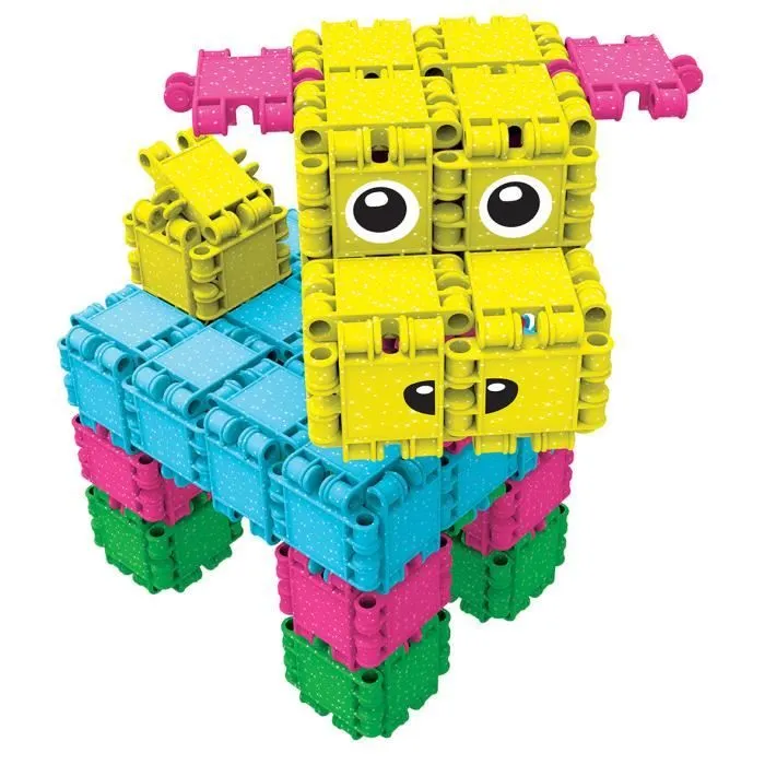 Jeu de construction Clics - Seau à paillettes - 133 clics - 42 accessoires - Jouets enfants STEM-2