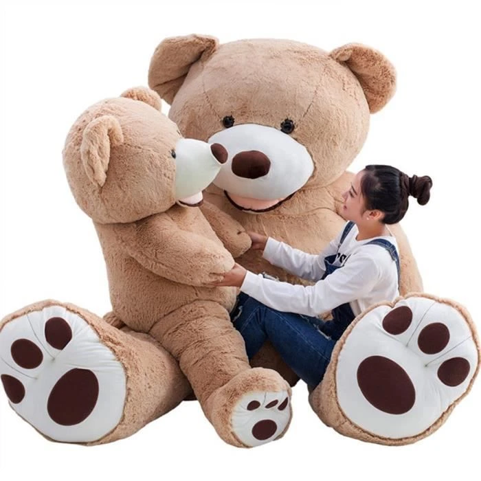 YunNasi 130cm Nounours Géant Peluche Grosse Ours XXL Grand Animal-1