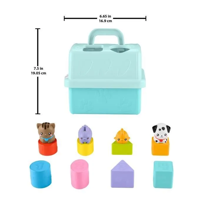 Fisher-Price®-Trieur Caisse de Transport d’Animaux-Trieur 8 blocs HTW93-4
