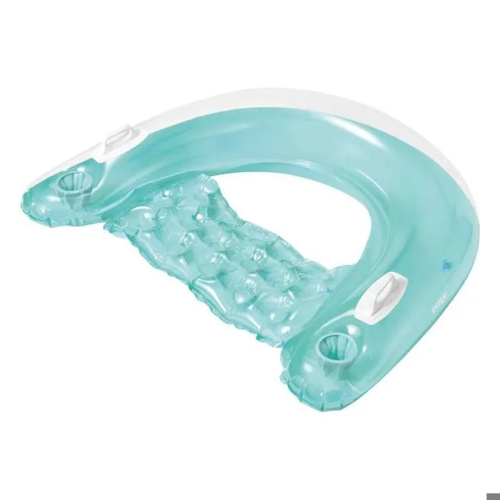 Fauteuil de piscine - Intex - Semi-immergé - Vinyle - 152 x 99 cm - Bleu-0