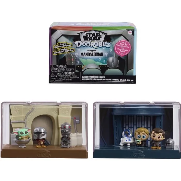 Figurines à collectionner - STAR WARS - Moment de Film Grand Écran - 6 scènes, 3 personnages chacune, à partir de 5 ans-1