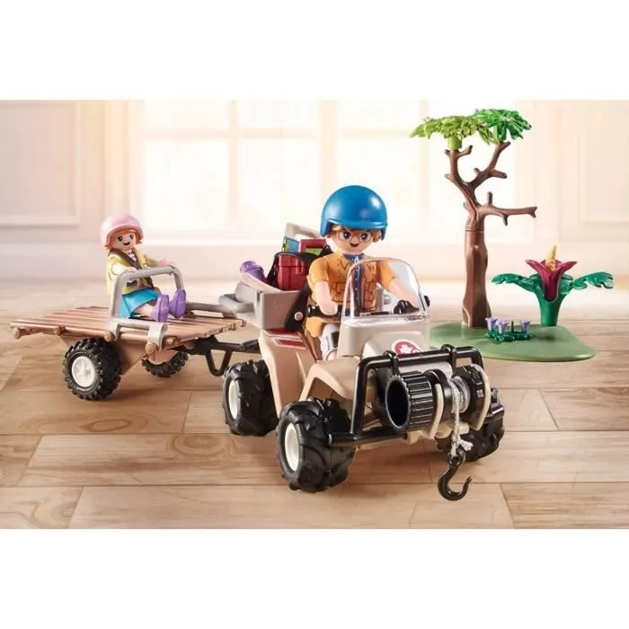 PLAYMOBIL - 71011 - Wiltopia - Quad de secours pour animaux - Matériaux recyclés ou biosourcés-3
