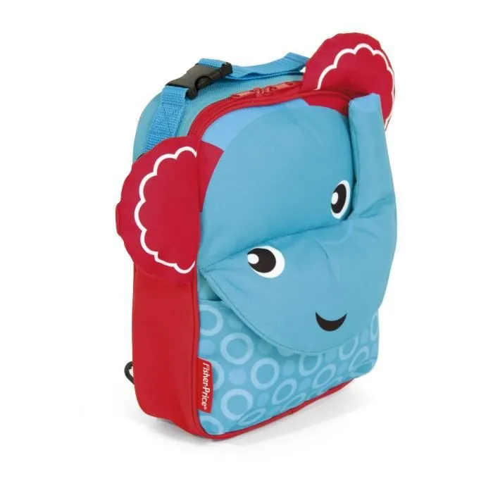 sac à dos éléphant 28 cm bleu/rouge-1