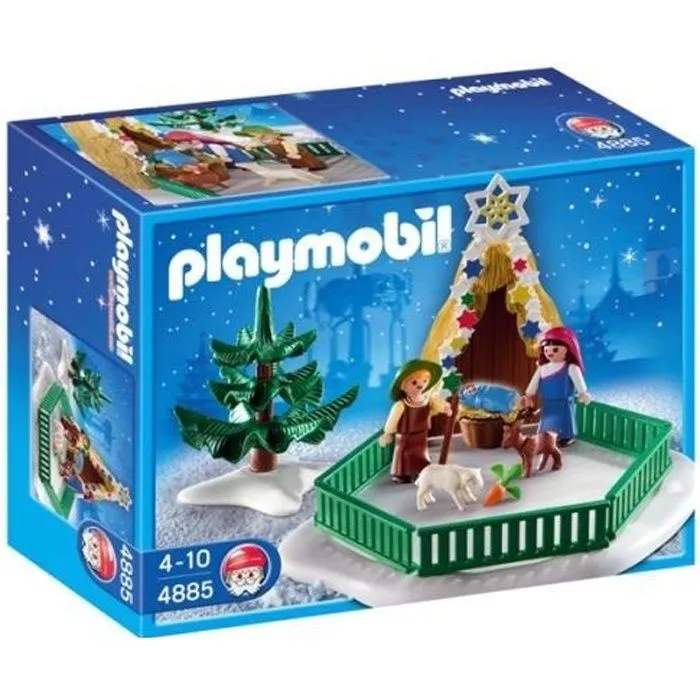 PLAYMOBIL - Scène de la nativité - 3 personnages - 2 animaux - Accessoires-0
