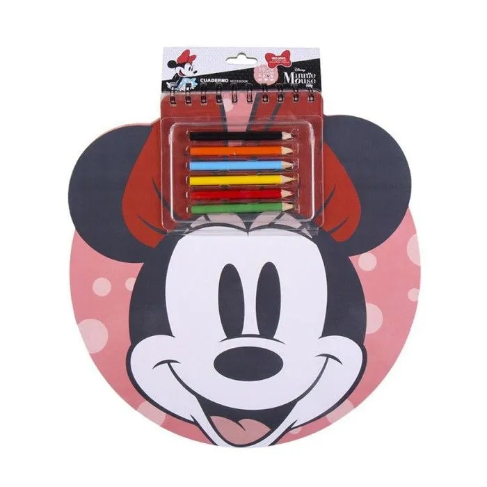 Livret de Coloriage - Disney - Minnie - Avec Stickers - Crayons de Couleur - 30x30 cm-0