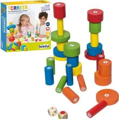 Jeu de société en bois - BELEDUC - Torreta - Jeu de réflexion et stratégie - Mixte - A partir de 6 ans-0
