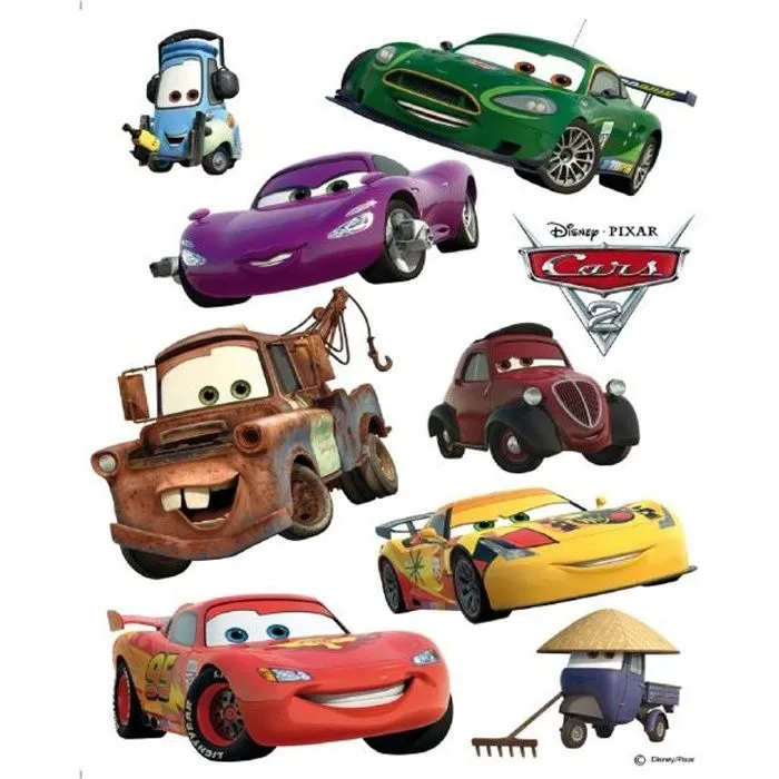 DISNEY CARS 2 maxi stickers muraux 85x65cm-0